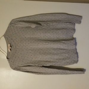 Grey with black dots lightweight sweater
